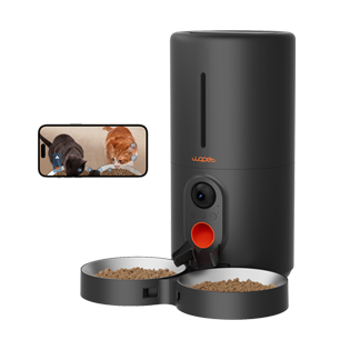 WOpet Heritage View Pet Feeder with Camera (Dual Bowls)